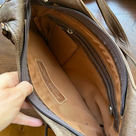 Coronado Hobo Leather Purse Concealed Carry Cognac Shoulder Bag Pockets NRA - Picture 13 of 16